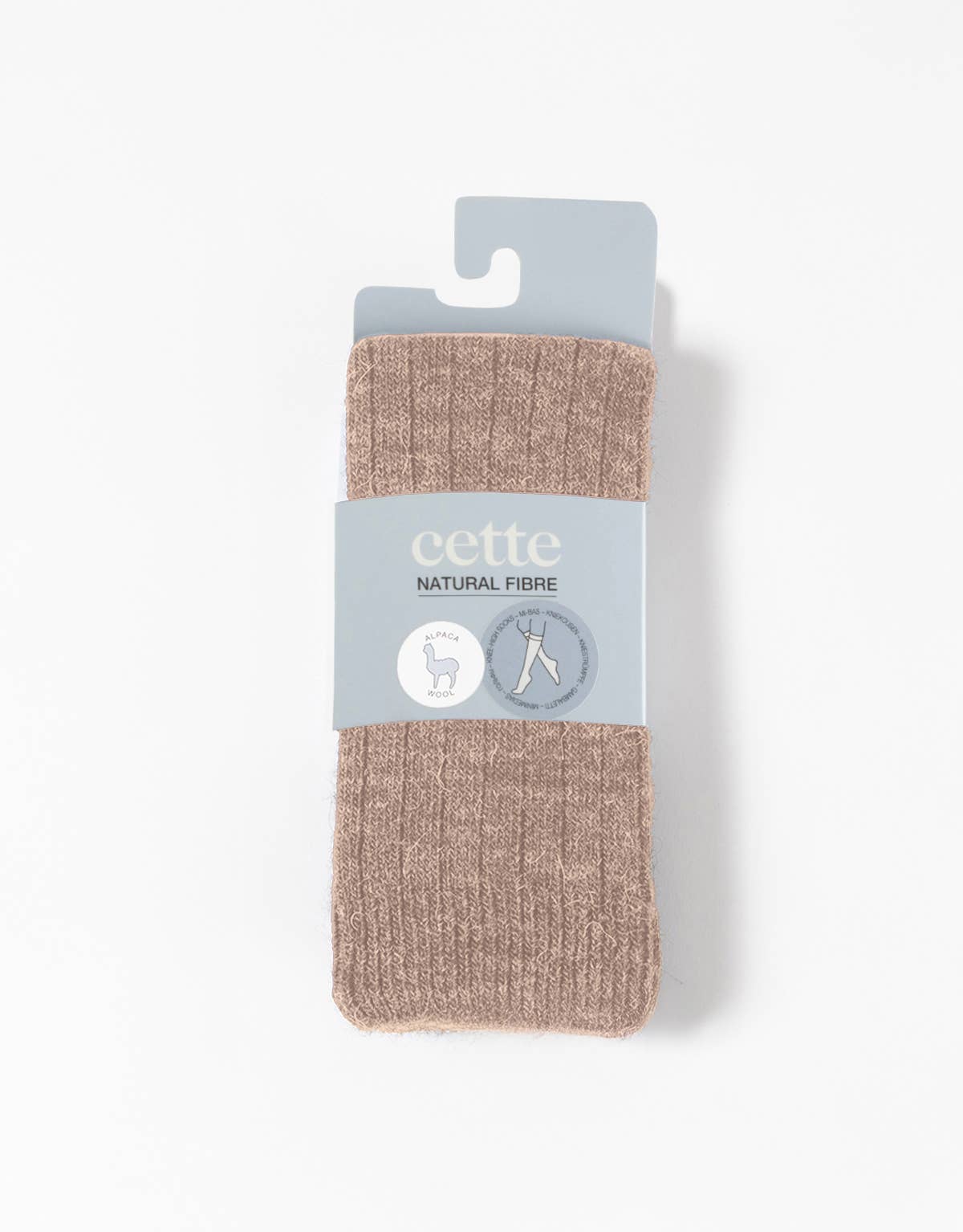 Alpaca wool knee-high socks, one size