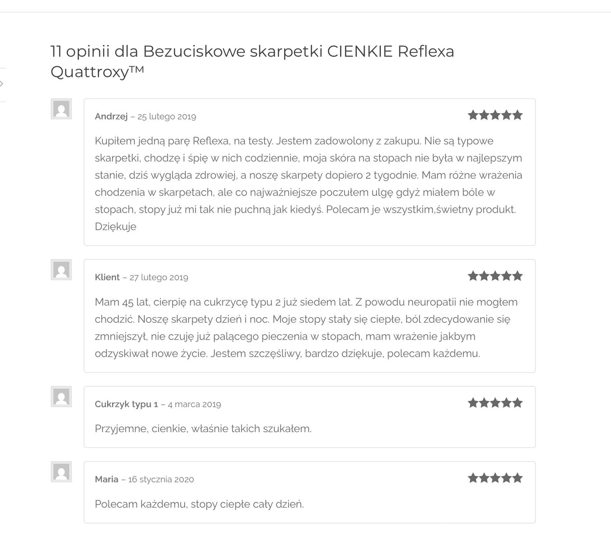 Bezuciskowe skarpetki CIENKIE Reflexa Quattroxy™