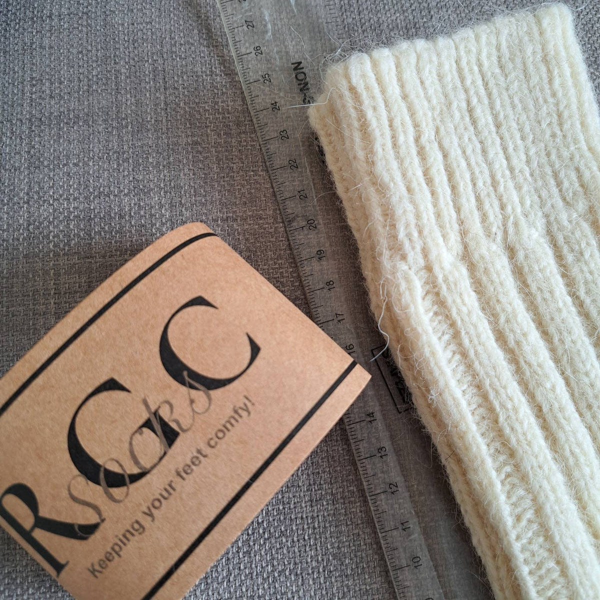 100% wool and alpaca socks, white