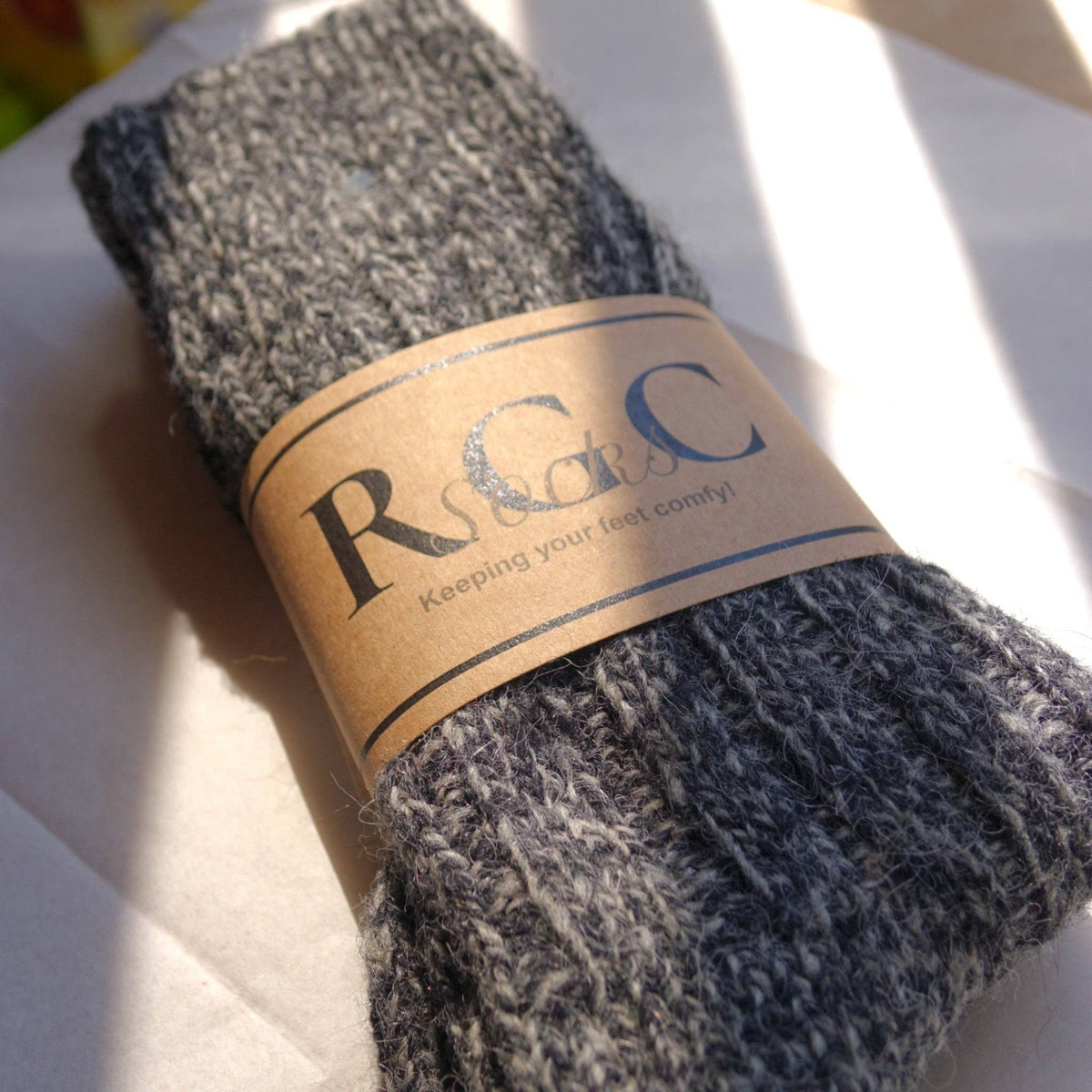 Natural wool and alpaca socks – Mesgla 100% gray
