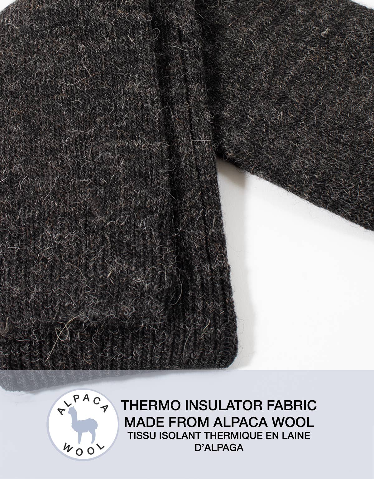 Alpaca wool knee-high socks, one size