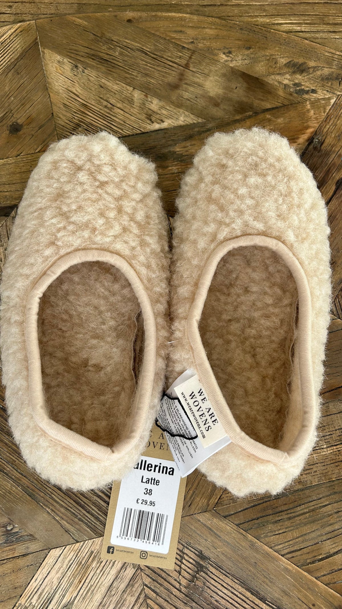 Kapcie baleriny z wełny MERINO 100%
