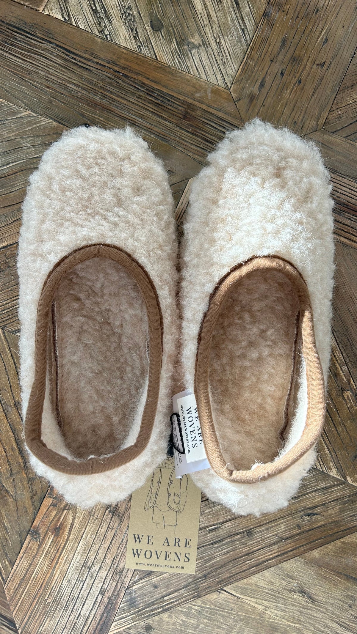 Kapcie balerina 100% wełna MERINO - Macchiato