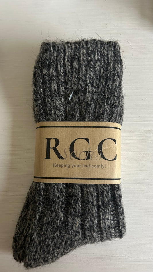Natural wool and alpaca socks – Mesgla 100% gray