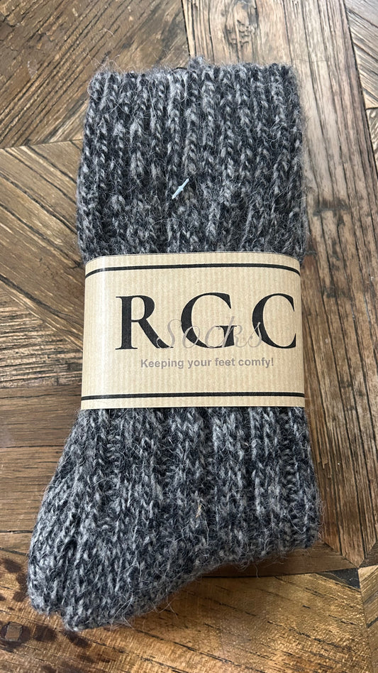 Natural wool and alpaca socks – Mesgla 100% gray