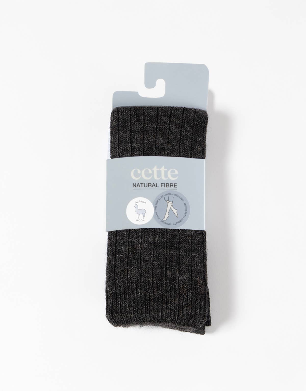 Alpaca wool knee-high socks, one size