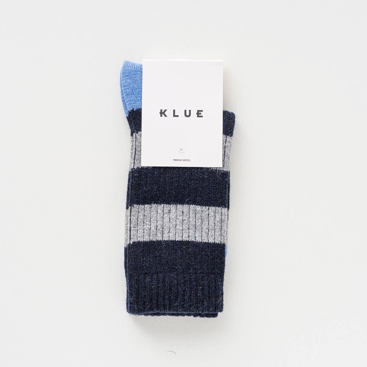 Skarpety z wełny MERINO w paski | Navy and Grey: 41-46 WYSYŁKA W LISTOPADZIE