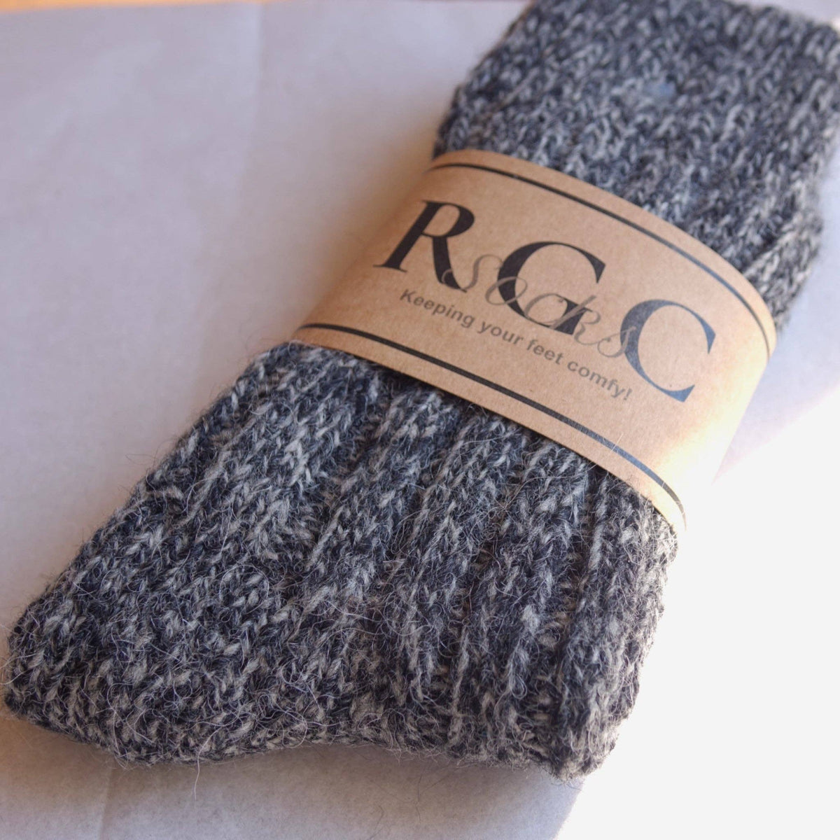 Natural wool and alpaca socks – Mesgla 100% gray