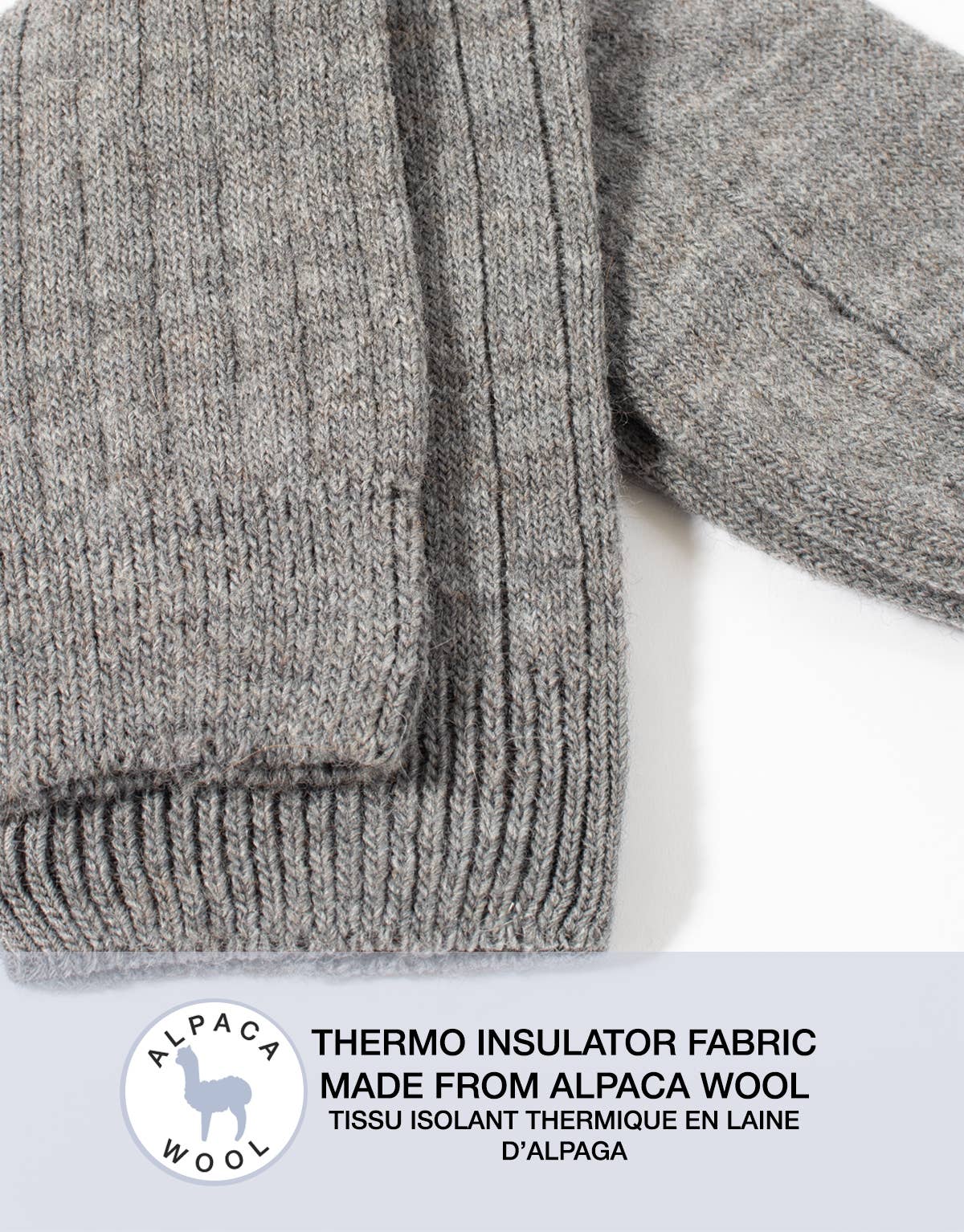 Alpaca wool knee-high socks, one size