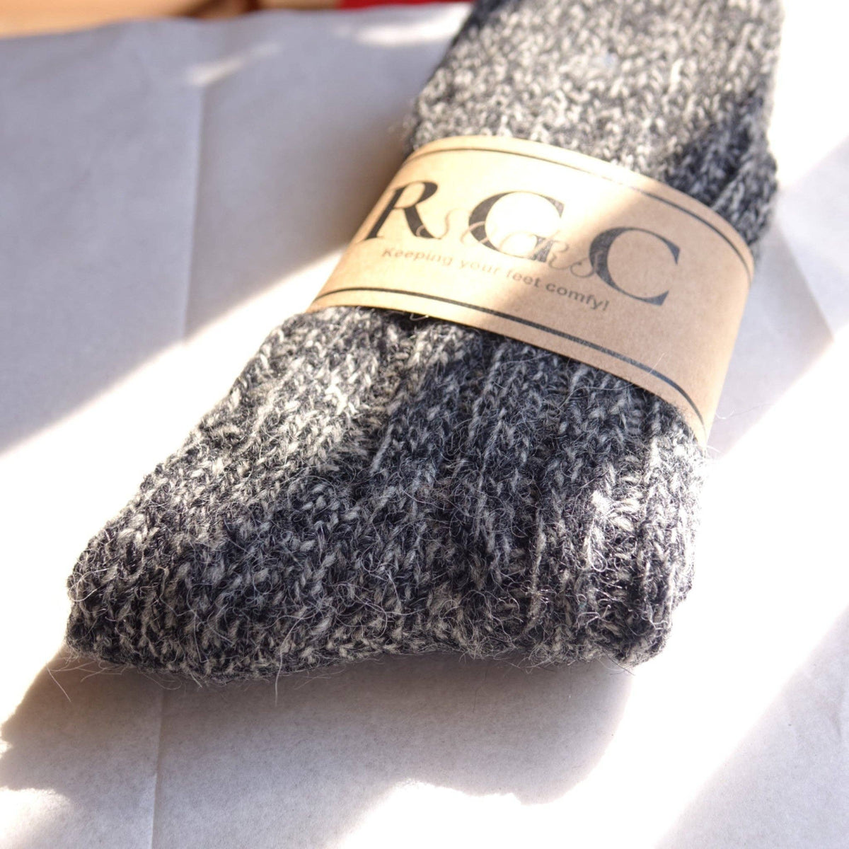 Natural wool and alpaca socks – Mesgla 100% gray