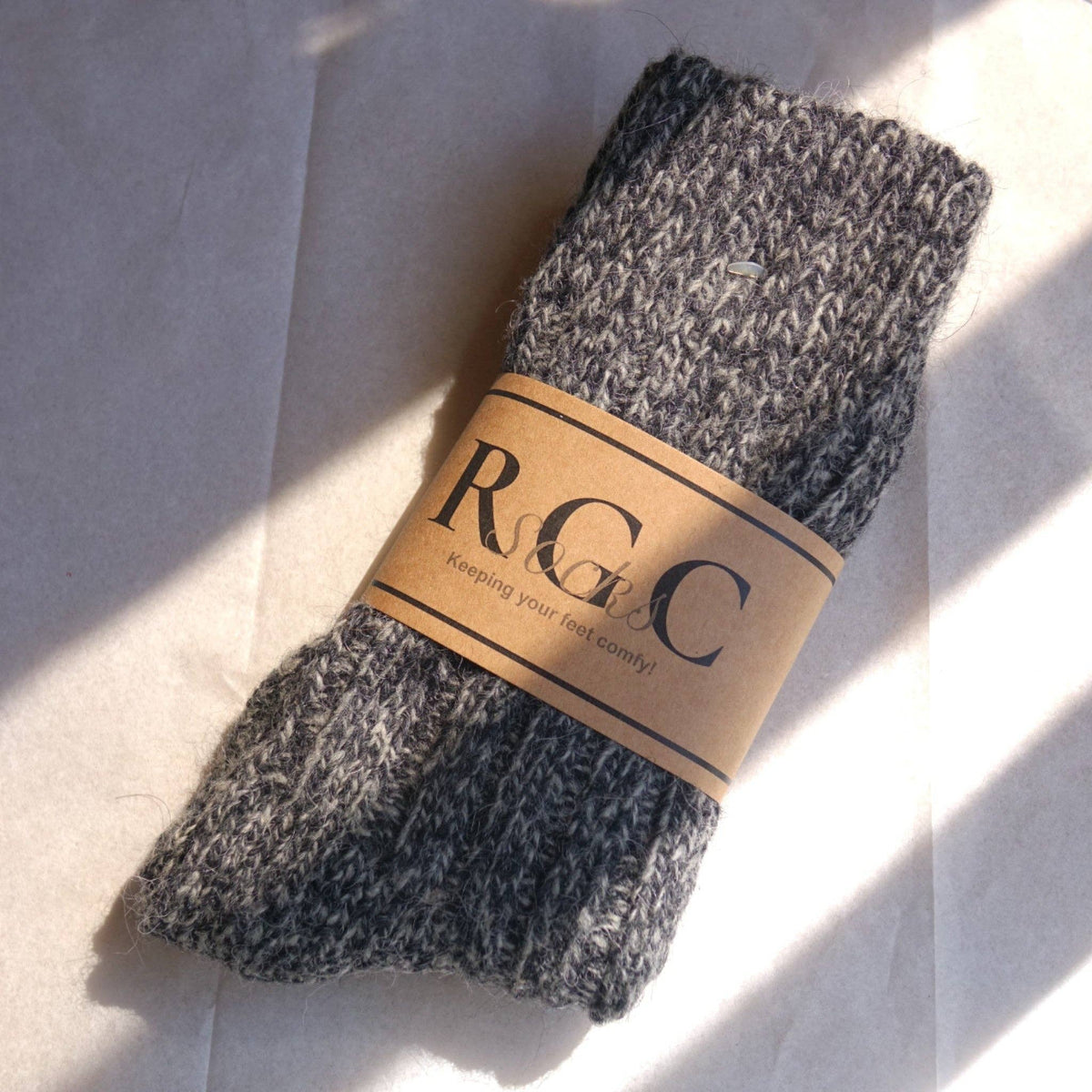 Natural wool and alpaca socks – Mesgla 100% gray
