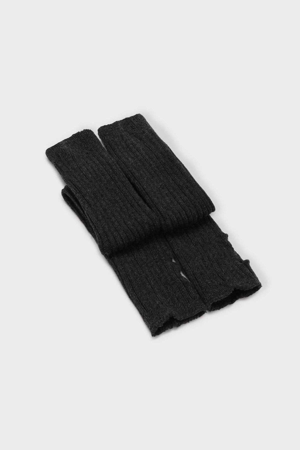 Black wool leg warmers